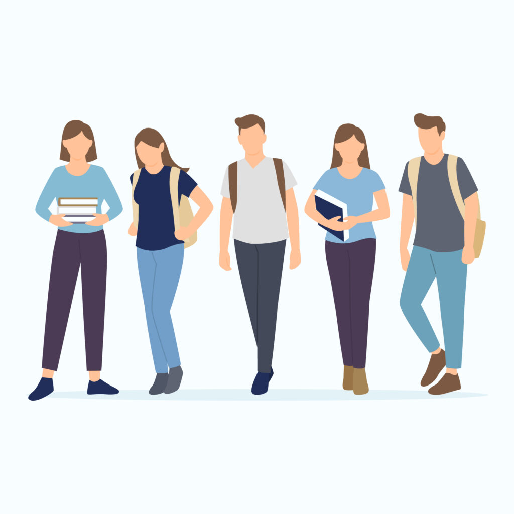 大学生のイラスト